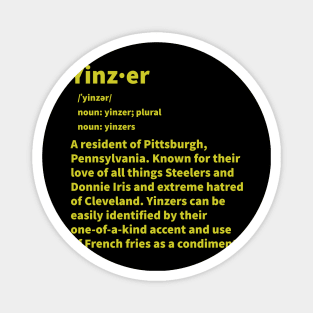 Yinzer, gold print Magnet